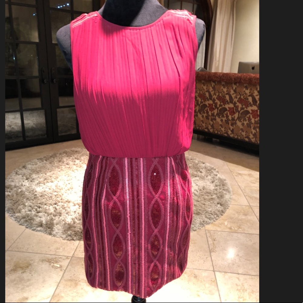 Red sequin dress